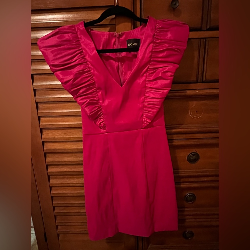 DO+BE Pink Ruffled Sleeveless Dress